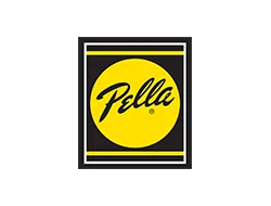 Pella window manufacturer logo — certified installer Royalty Roofing