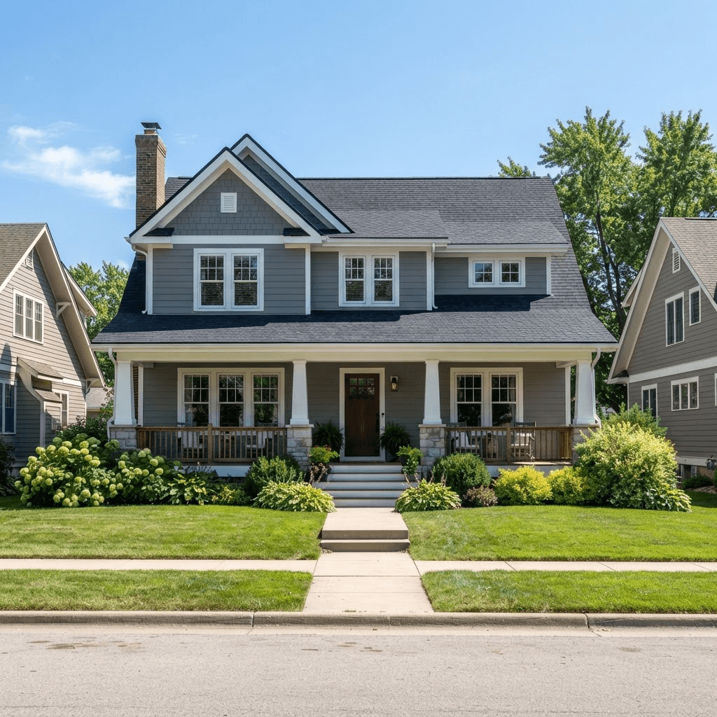 Class 4 impact-resistant shingle roof on an Omaha-area home after a storm claim